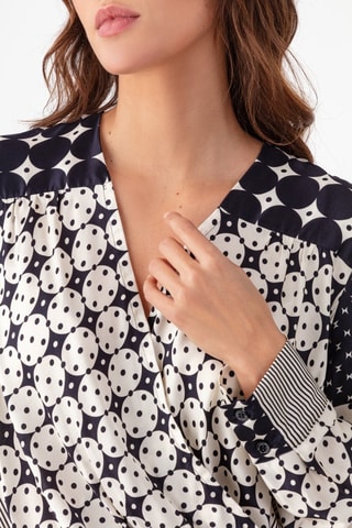 Blouse - Blanc et bleu