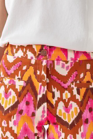 Pantalon - Blanc, orange et rose