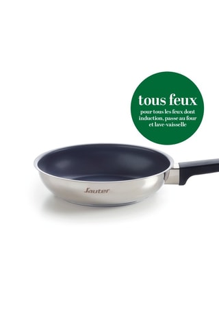 Sartén de acero inoxidable con revestimiento cerámico - 24 cm