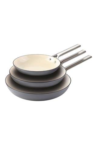 3 sartenes de acero fundido esmaltado - 20/24/28 cm