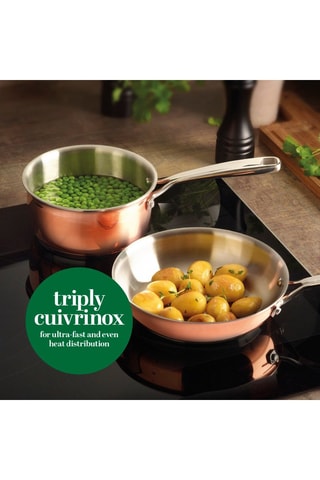 Sartén de cobre y acero inoxidable - 24 cm