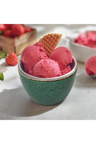 4 copos frosty em porcelana e aço inoxidável - 12,5 cm