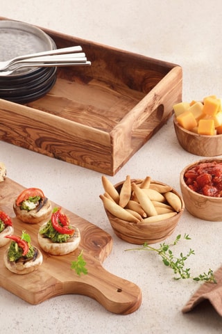 3 boles de madera de olivo - 12 cl