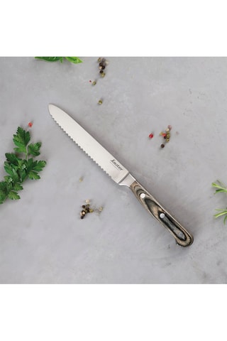 Cuchillo office de acero inoxidable con mango de madera