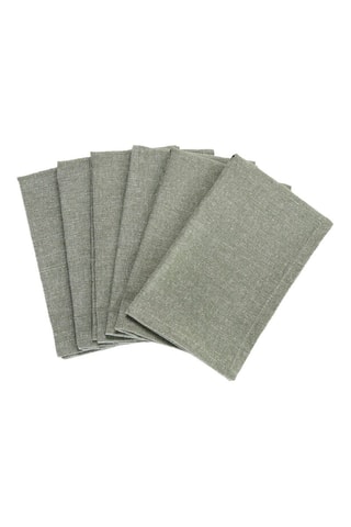 6 guardanapos - Verde-escuro - 6 x (40 x 40 cm)
