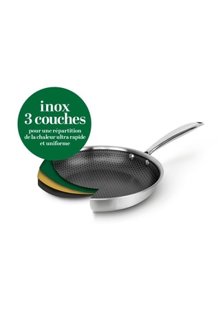 Batería de cocina de acero inoxidable con revestimiento cerámico - 9 piezas