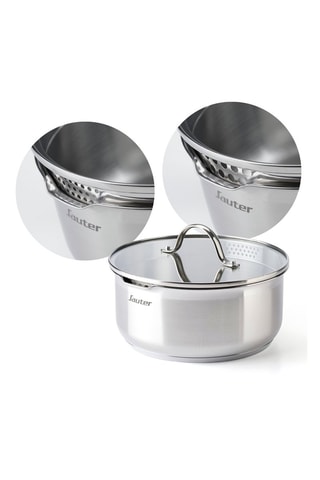 Batería de cocina de acero inoxidable - 16 piezas