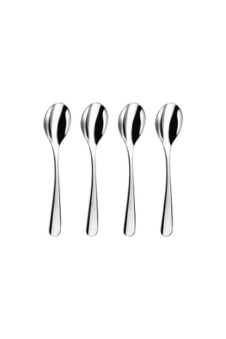 4 colheres de sobremesa em aço inoxidável
