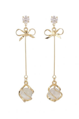 Boucles d'oreilles - Plaqué or jaune et zircons
