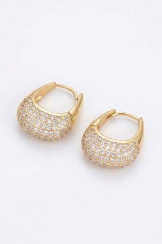 Créoles - Plaqué or jaune et zircons