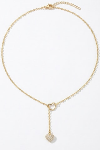 Collier - Plaqué or jaune et zircons