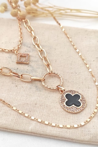 Collier doré à l'or jaune Zircons