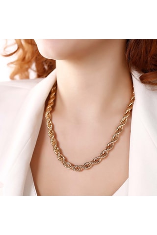 Collier chaîne torsadée - Laiton doré à l'or fin