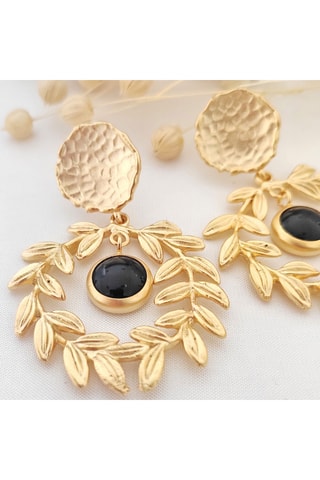 Boucles d'oreilles pendantes - Laiton plaqué or