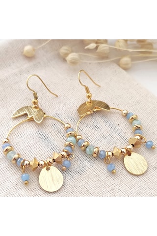 Boucles d'oreilles - Laiton plaqué or & perles