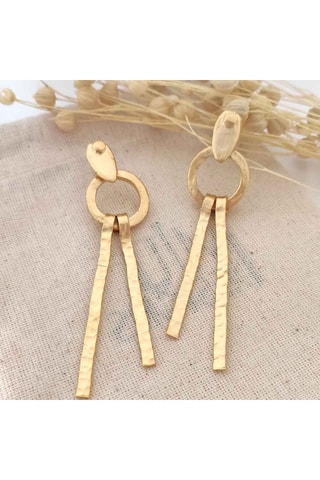 Boucles d'oreilles - Laiton plaqué or