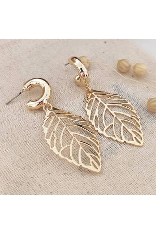 Boucles d'oreilles pendantes - Laiton plaqué or