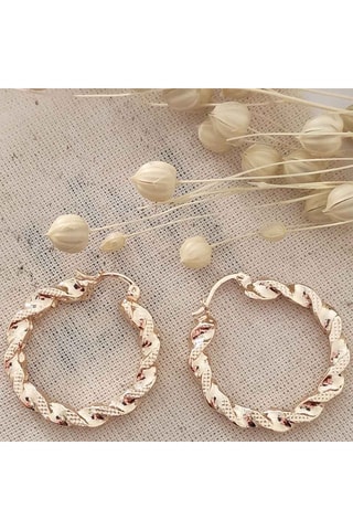 Créoles torsadées - Laiton plaqué or