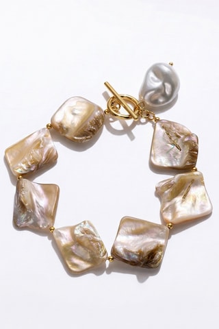 Bracelet - Plaqué or jaune et perles de culture