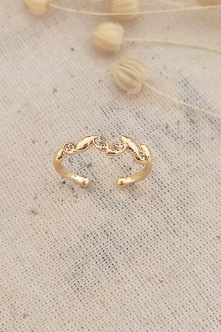 Bague Doré à l'or fin jaune et zircons