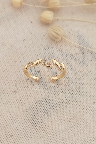 Bague Doré à l'or fin jaune et zircons