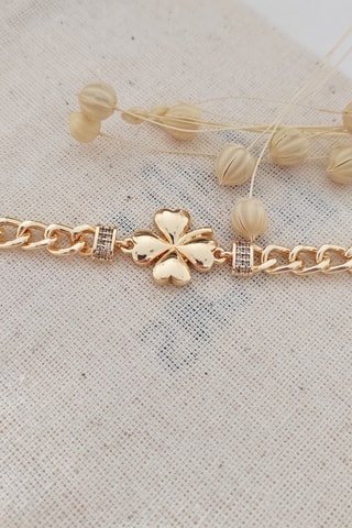 Bracelet doré à l’or fin jaune Zircons