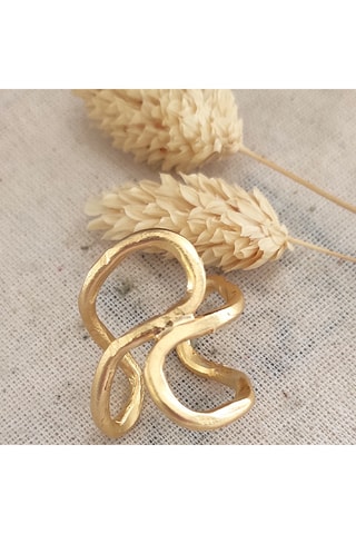 Bague spirale ajustable - Laiton doré & plaquée or mat