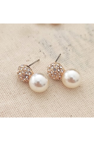 Boucles d'oreilles - Laiton plaqué or & zircons