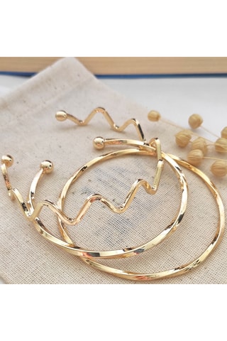 Trio de bracelets - Laiton plaqué or