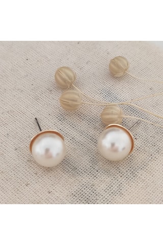 Boucles d'oreilles - Laiton plaqué or & perles
