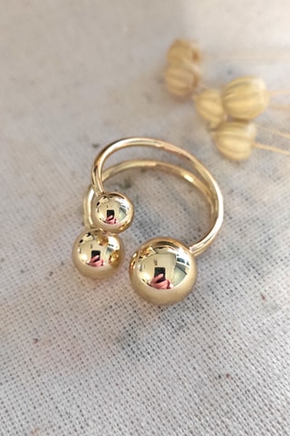 Bague ajustable - Laiton plaqué or