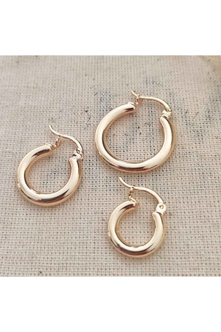 Trio de créoles - Laiton plaqué or