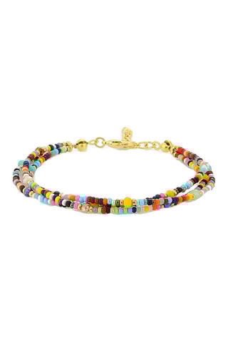 Bracelet - Laiton plaqué or & perles