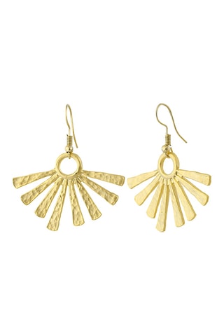 Boucles d'oreilles pendantes - Laiton plaqué or