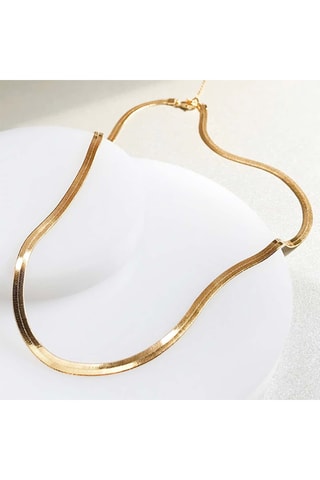 Collier fin en chaine italienne - Laiton plaqué or