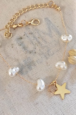 Bracelet - Plaqué or jaune et zircons