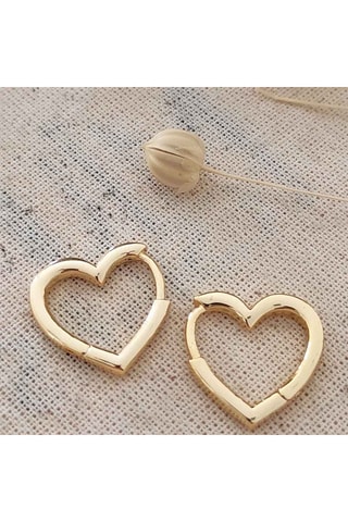 Créoles cœurs - Laiton plaqué or