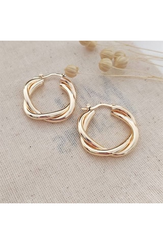 Créoles torsadées - Laiton plaqué or