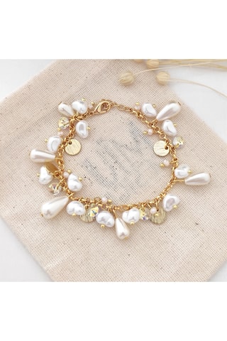 Bracelet - Laiton plaqué or & perles de cultures