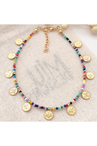 Bracelet de cheville - Laiton plaqué or & perles Miyuki