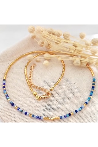 Collier - Laiton plaqué or & cristal