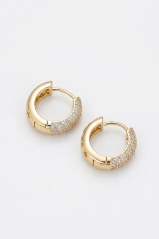 Créoles - Plaqué or jaune et zircons