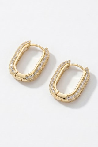 Créoles - Plaqué or jaune et zircons