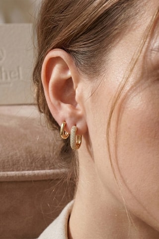 Créoles - Plaqué or jaune et zircons