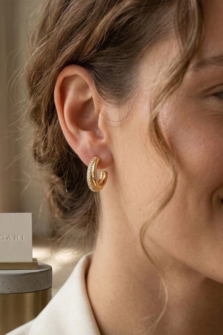 Créoles - Plaqué or jaune et zircons