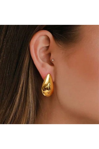 Boucles d'oreilles goutte - Laiton plaqué or