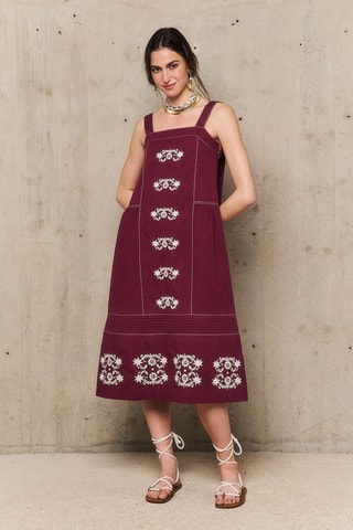 Abito salopette Marguerite - Bordeaux