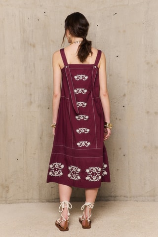 Abito salopette Marguerite - Bordeaux