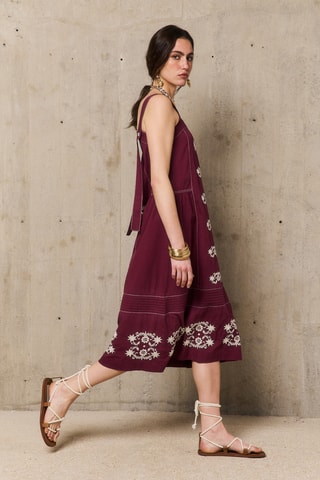 Abito salopette Marguerite - Bordeaux