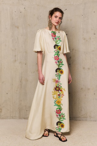 Abito lungo Dina - Beige